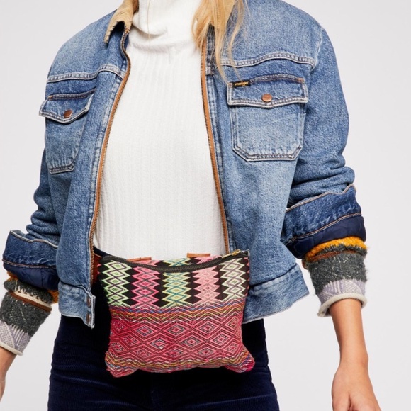 Free People X Tricia Fix "Isabella" Embroidered Belt Bag OOAK - Picture 13 of 14